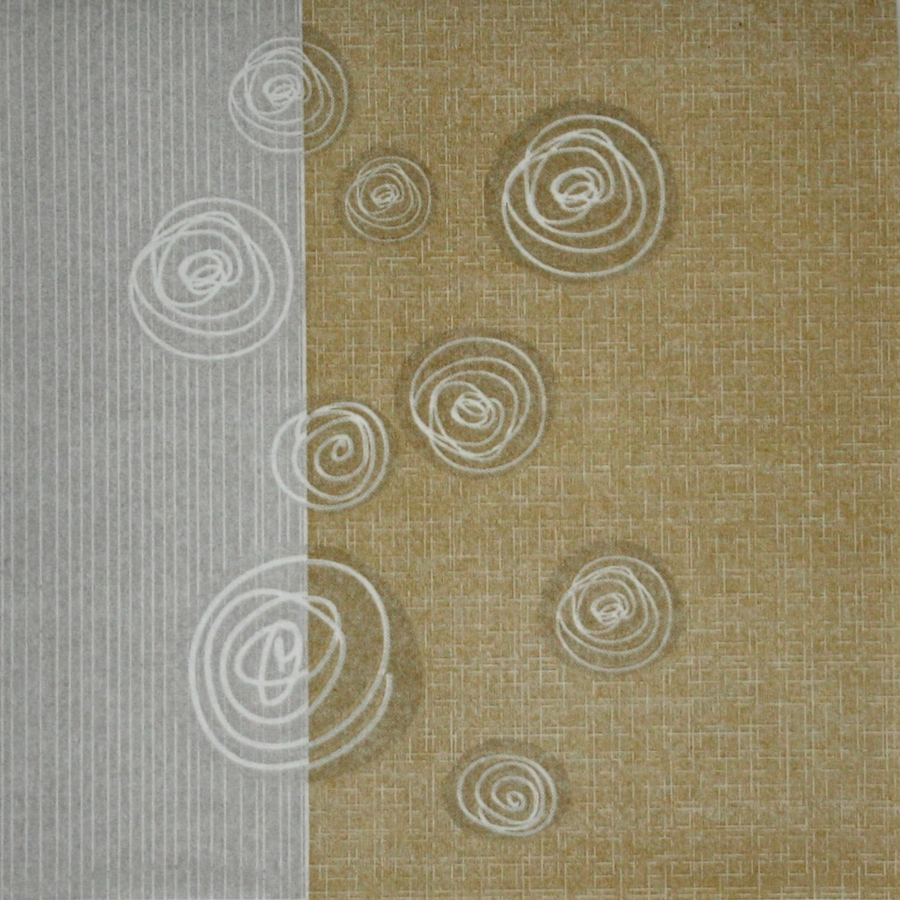 Bollicine Ocra, Airlaid, 40x40cm, 1/4-Falz, 50 Stück